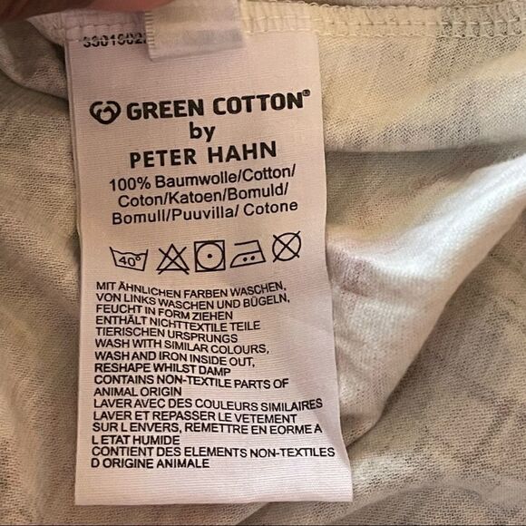 Green Cotton by Peter Hahn Cream Floral Short Sleeve Midi Dress; SZ NL 38; BNWT - Picture 10 of 11